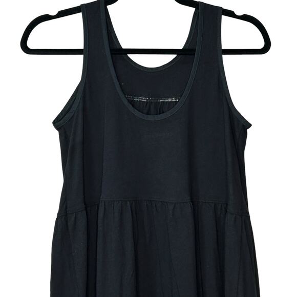 Everlane The Weekend Tiered Dress Black Sleeveless Cotton Midi Women's XXS NWOT - Picture 6 of 9